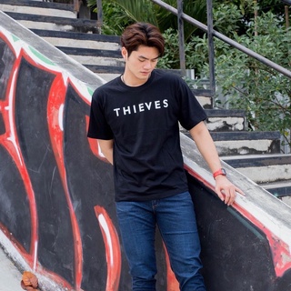 เสื้อOversize สีดำ สกรีนลาย THIEVES