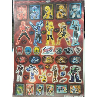 สติกเกอร์   Power Ranger Go Buster The Movie (25.5×36cm.)