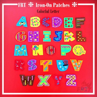 ☸ Colorful Letter Patch ☸ 1Pc Diy Sew On Iron On Badges Patches Apparel Applique