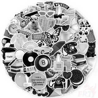 60Pcs/Set ❉ Nordic Classical Black &amp; White Style Series 05 Stickers ❉ Fashion DIY Waterproof Decals Doodle Stickers