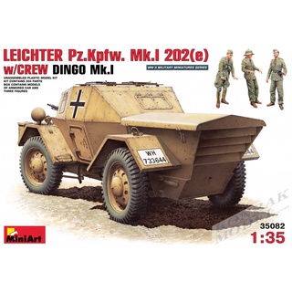 โมเดลรถถัง MI35082 LEICHTER Pz.kpfw. 202(e) w/CREW DINGO Mk.I 1/35