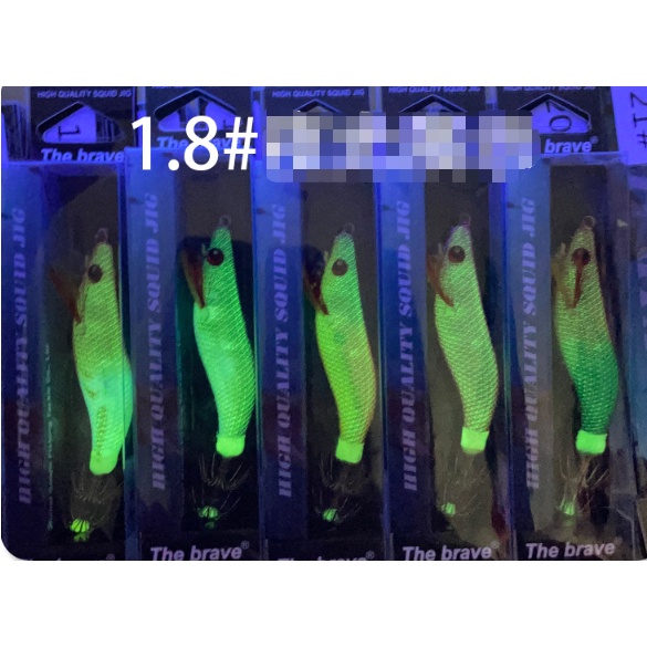 พร้อมส่ง โยกุ้ง ตกหมึก กุ้งปลอม เบอร์1.8 หนัก 5.5 กรัม เรืองแสง