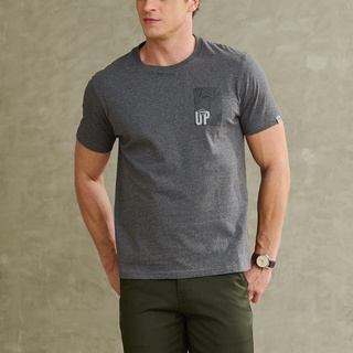 Khaki Bros. - คาคิบรอส - Round neck t-shirt - เสื้อยืดคอกลม - KM22K041 - Charcoal