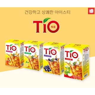 ชาสำเร็จรูป,ice tea, ชา peach, ชา blueberry, ชาเกาหลี ขนาด 18 ซอง ยี่ห้อ Tio