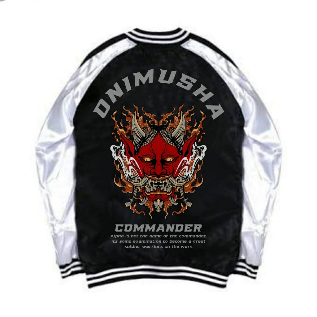 เสื้อแจ็คเก็ตเบสบอล Sukajan วัสดุพรีเมี่ยม / Sukajan เสื้อแจ็คเก็ตบอมเบอร์ญี่ปุ่น Victory Or Death O