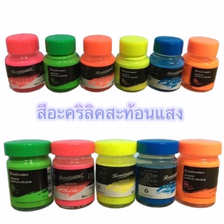 สีอะคริลิคสะท้อนแสง สีอะคริลิคเรนาซอง สีเรนาซองซ์ สีอะคริลิค สีสะท้อนแสง