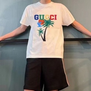 [100% Cotton]เสื้อยืดคอกลม ผ้าฝ้ายแท้ พิมพ์ลายตัวอักษร GUC ทรงหลวม เข้ากับทุกการแต่งกาย แฟชั่นฤดูร้อน สําหรับผู้ชาย และผ