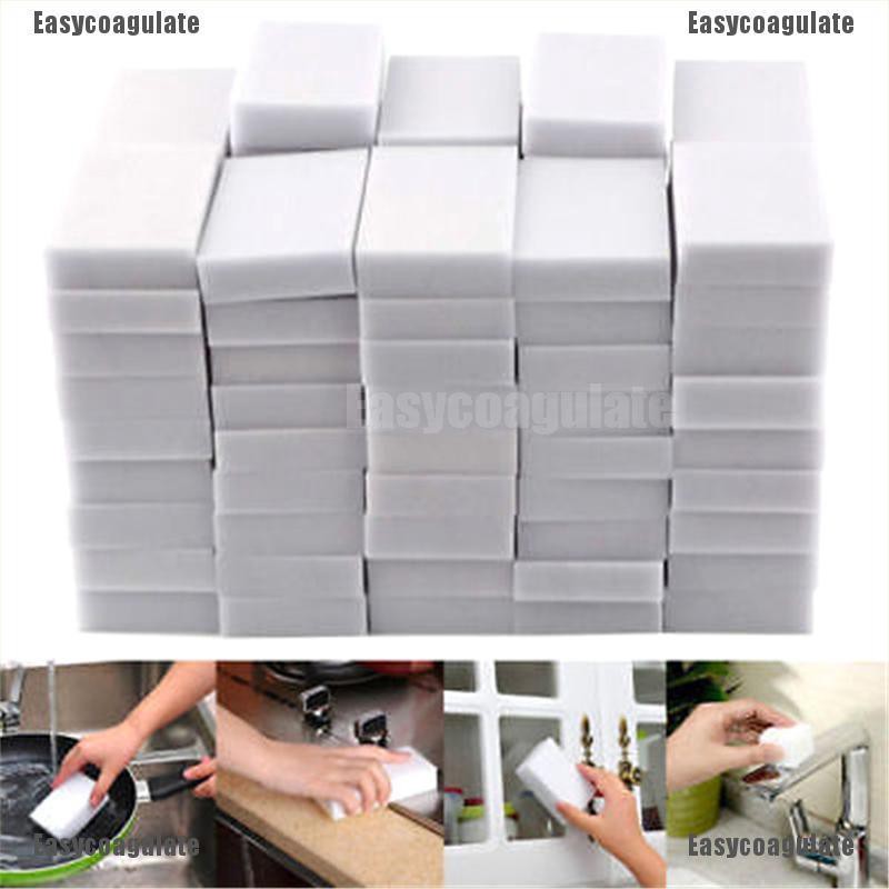 [Easycoagulate]10Pcs Cleaning Magic Sponge Eraser Melamine Cleaner Foam Cleaner Kitchen