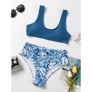 Size S New! Shein bikini dark blue set พร้อมส่ง