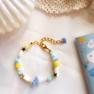 Midnight Luna - sea sand &amp; sun bracelet กำไลลูกปัดหิน