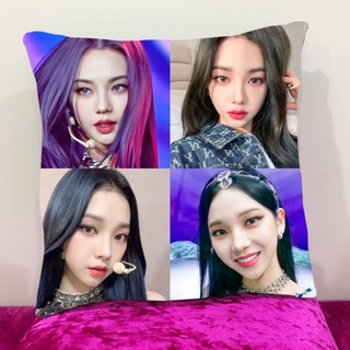 หมอนอิงสั่งทำ ใส่ได้4รูป หมอนอิงขนนุ่ม หมอนอิงโซฟา หมอนอิงในรถ หมอนอิง Cushions คารีน่า Karina Aespa