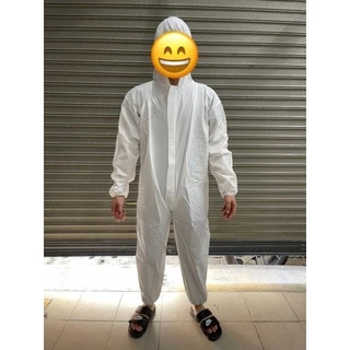 ชุด PPE สีขาว ป้องกันเชื้อโรค ชุดหมีป้องกันเชื้อ ป้องกันโควิด ชุดPPE การเเพทย์