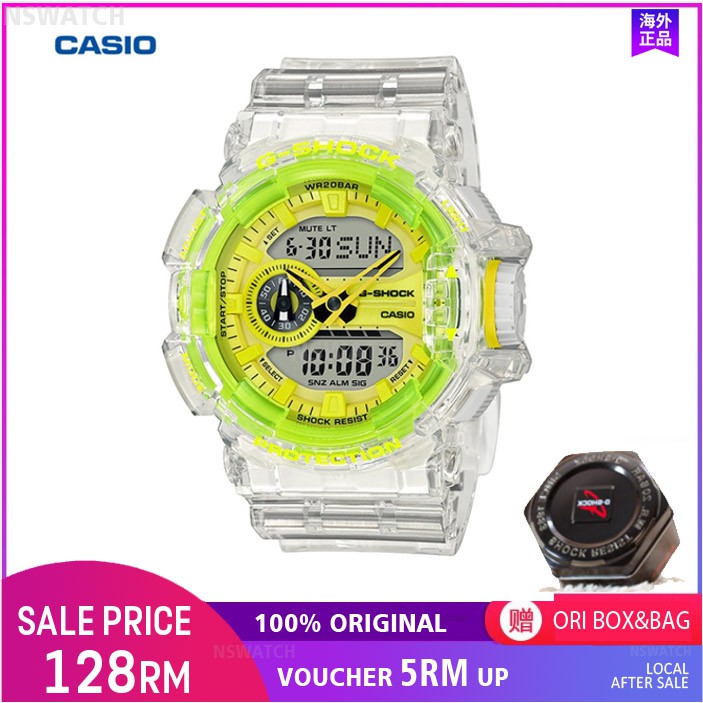 Ga G-SHOCK See Thru Ice Tough Series O.R.I GSHOCK นาฬิกาข้อมือ สําหรับผู้ชาย GA-400SK