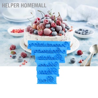 [คลังสินค้าใส]Helper Homemall แม่พิมพ์เค้กพิมพ์ลายตัวอักษร Diy 6 ชิ้น