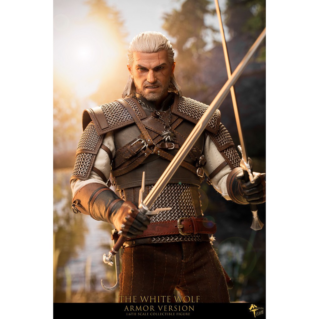 In-Stock 1/6 Scale Figure MTTOYS MTT006 Geralt of Rivia The Witcher 3 White Wolf (Armor Version) New Version Wolve