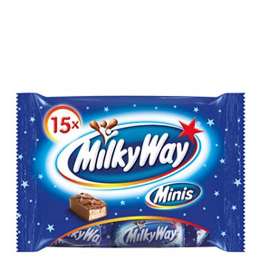 chocolat Milky way chocolay mini น้ำหนัก 333 g. 20 ชิ้น exp.06/12/26