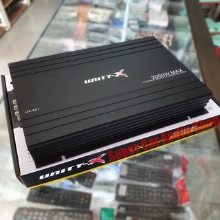 เพาเวอร์แอมป์ 4 CH CLASS AB 2000W ยี้ห้อ UNITY-X พาวเวอร์แอมป์ รถยนต์ 4ch 2000 w สำหรับขับกลางแหลม หรือซับ