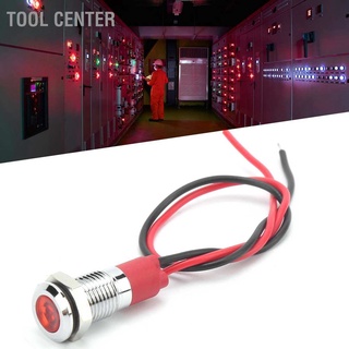 Tool Center ไฟกระพริบ Led กันน้ํา 8 มม. พร้อมสายเคเบิล สีแดง