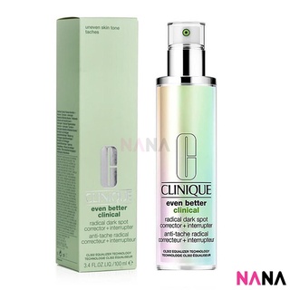 CLINIQUE Even Better Clinical™ Radical Dark Spot Corrector + Interrupter 100ml เซรั่มเพื่อผิวดูกระจ่างใส ดูแลจุดด่างดำและสีผิวไม่สม่ำเสมอ 100มิลลิลิตร