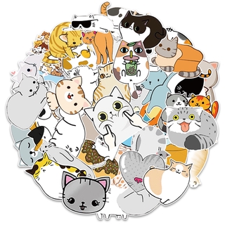 50Pcs/Set ❉ Cute Pets Cats Series 03 Cats Lovers สติ๊กเกอร์ ❉ DIY Fashion Mixed Waterproof Doodle Decals สติ๊กเกอร์