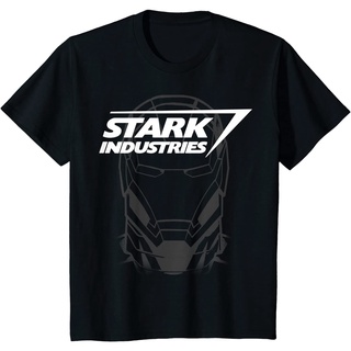 เสื้อยืดผ้าฝ้ายพรีเมี่ยม เสื้อยืด พิมพ์ลาย Marvel Avengers Iron Man Stark Industries