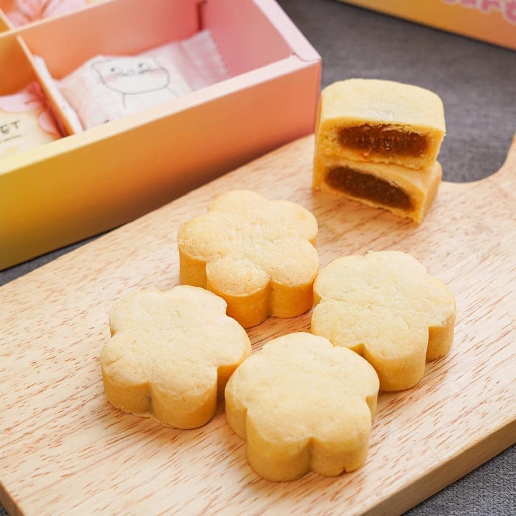 A La Tart ชีสทาร์ตสูตรไต้หวัน ไส้ทุเรียน กล่องเล็ก 6 ชิ้น