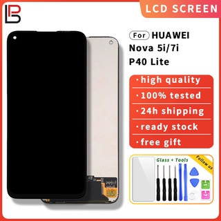 อะไหล่หน้าจอสัมผัสดิจิทัล Lcd แบบเปลี่ยน สําหรับ HUAWEI Nova 7i Nova 5i Nova 6 SE P40 Lite