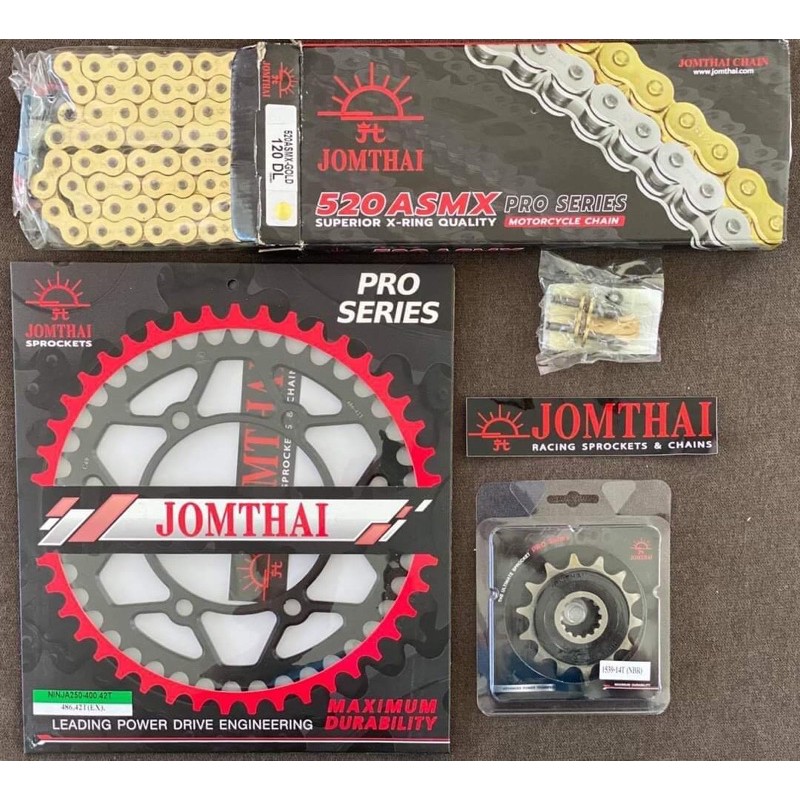 JOMTHAI 🇹🇭 ชุดโซ่สเตอร์ตรงรุ่น : Z250 Z300 Z400 Ninja250 Ninja300 Ninja400