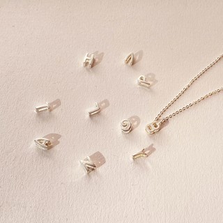 S925 Daily alphabet bead (N-Z) เฉพาะจี้