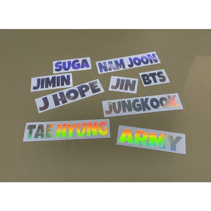 BTS Name hologram สติ๊กเกอร์ ชื่อ โฮโลแกรม - jack2jae - ThaiPick