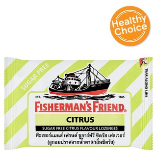 ราคาพิเศษ!! ฟิชเชอร์แมนส์ เฟรนด์ ลูกอมปราศจากน้ำตาล กลิ่นซิตรัส 25กรัม Fishermans Friend Sugar-Free Candy Citrus Flavor