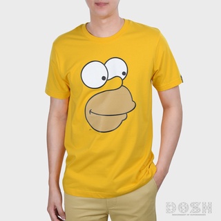 DOSH:MENS T-SHIRTSเสื้อยืดคอกลม แขนสั้น  สีเหลือง ลิขสิทธิ์พิมพ์ลาย THE SIMPSONS รุ่นDSIMT5025-YE