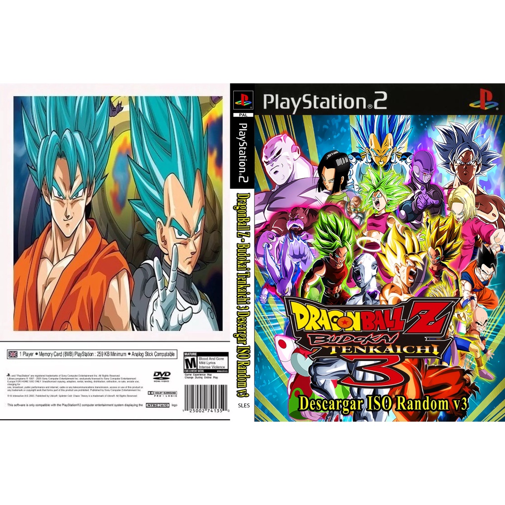 แผ่นเกมส์ PS2 DragonBall Z - Budokai Tenkaichi 3 Descargar ISO Random v3 คุณภาพ ส่งไว (DVD)