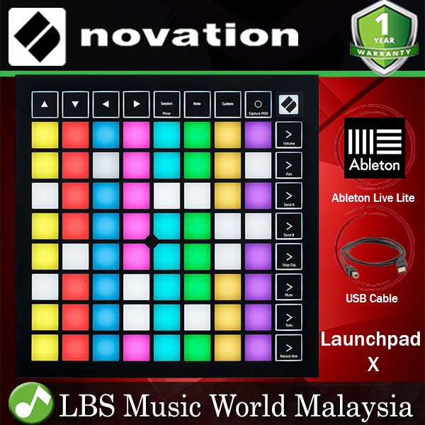 Novation Launchpad X มิดี้ คอนโทรลเลอร์ 64 ปุ่ม USB-C