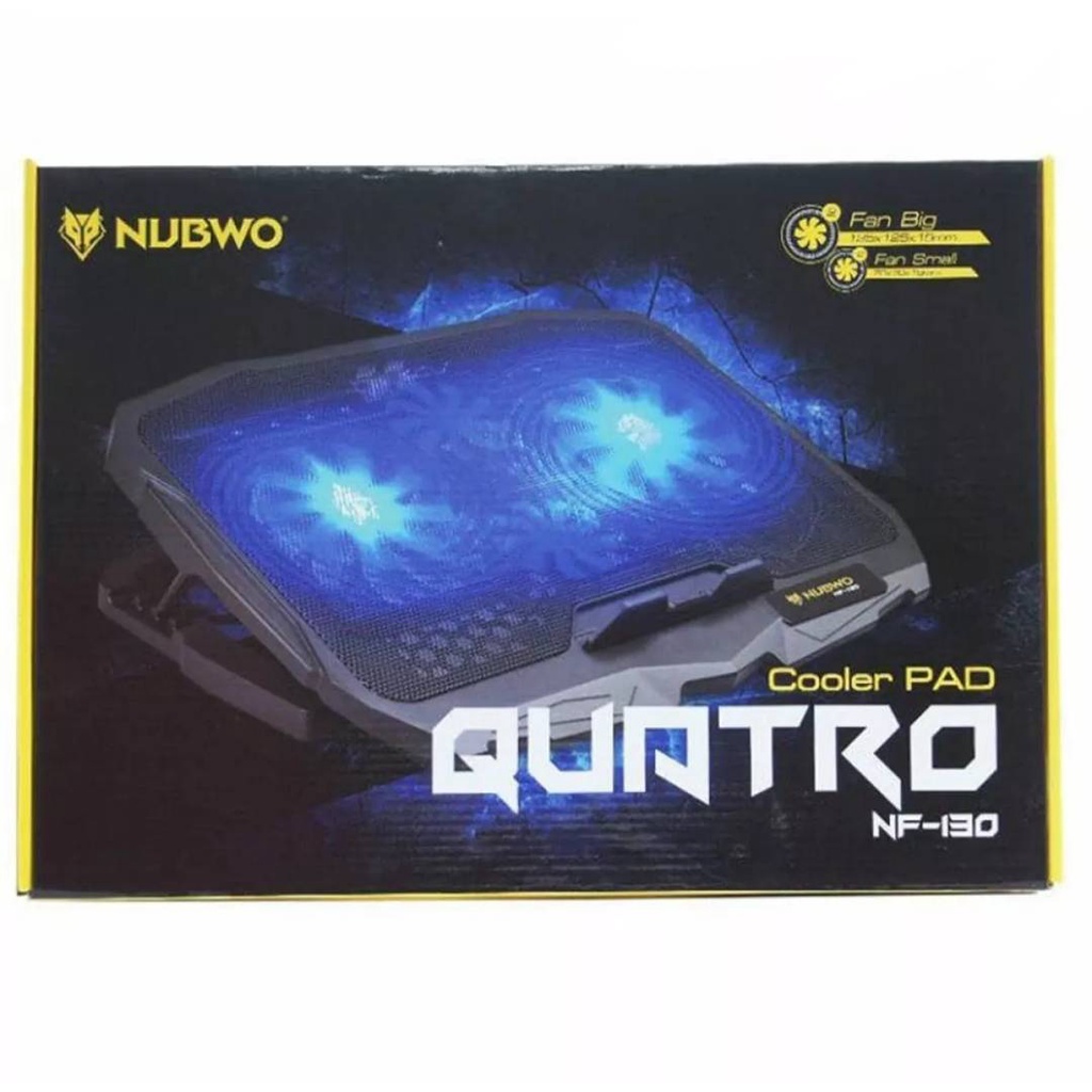4ใบพัด พัดลมโน๊ตบุ๊ค พัดลมรองโน๊ตบุ๊คCooling notebook 4 ใบพัด NUBWO NF130 - รูปที่ 3