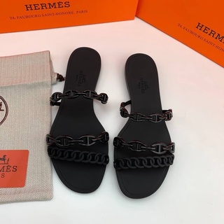 Hermes sandal รุ่น3สาย สีดำ พร้อมส่ง