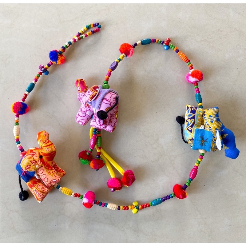 โมบาย โมบายห้อยหน้าต่าง โมบายลม Thai souvenirs โมบายแขวน  ตุ๊กตาช้างน่ารัก โมบายน่ารัก โมบายแขวนประตู สายยาว 1 เมตร