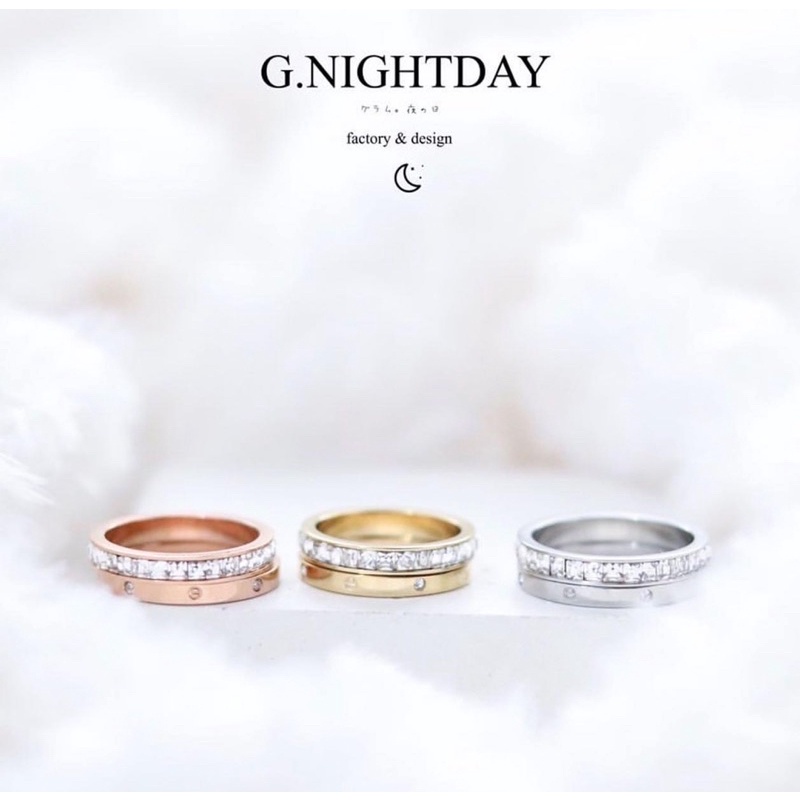G.NIGHTDAY - แหวนเพชร cz (ลด30%เก็บคูปองหน้าแอป) high quality ได้ 2 วง