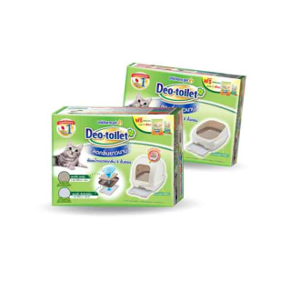 [ส่งฟรี] Unicharm Pet Deo toilet เดโอทอยเล็ท ห้องน้ำแมวลดกลิ่น แบบไม่มีฝาครอบ/มีฝาครอบ