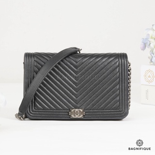 CHANEL WOC CHEVRON BLACK CAVAIR RHW