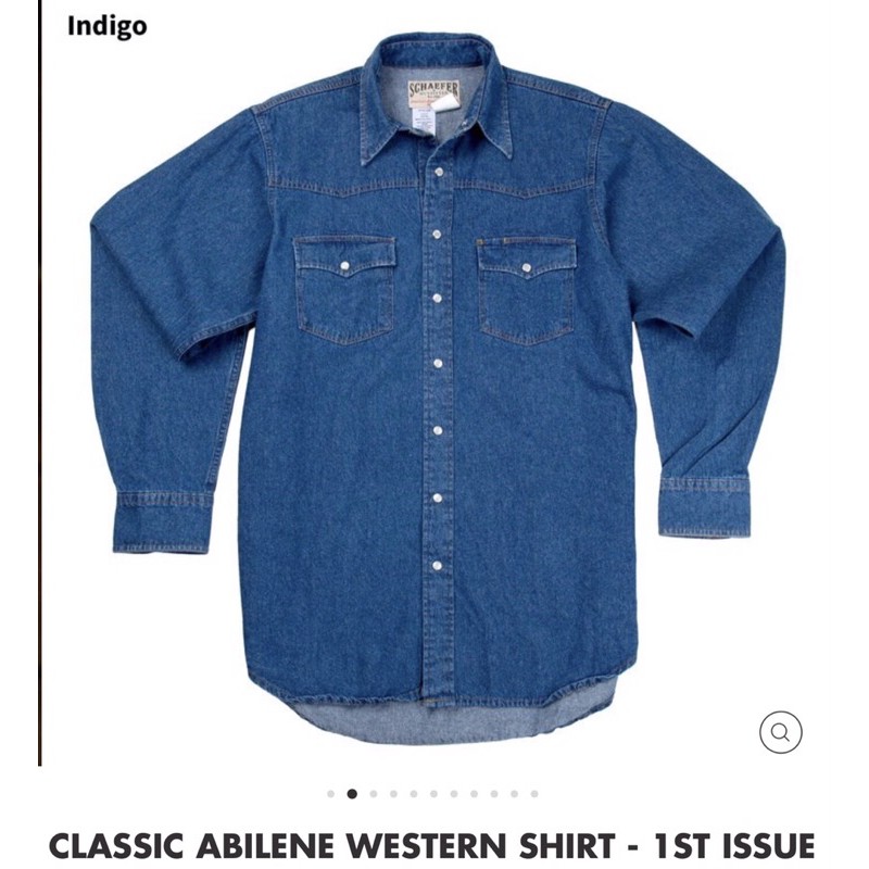 เสื้อ Schaefer Denim Western Shirt อก 19“ Made in USA