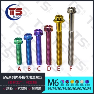 สลักเกลียวไทเทเนียมอัลลอย M6 M6X15-80 มม. สําหรับเครื่องยนต์