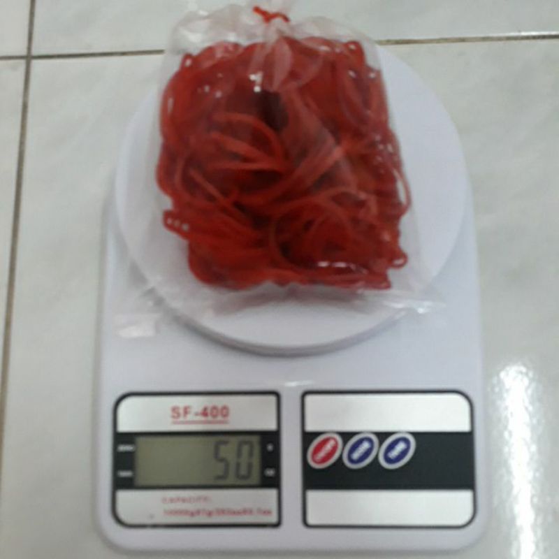 40gหนังยาง10บ วงเล็ก ยี่ห้อ KW สีแดง หนังยางรัดของ หนังสติ๊ก ยางรัดถุงอาหารข้าวแกง
