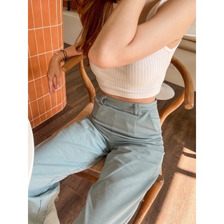 Classy pants  lot2 กางเกงผ้าลินินแต่งหูเข็มขัดคู่
