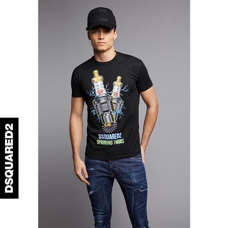 [S-5XL]Dsquared2/d2 เสื้อยืดลําลอง แขนสั้น ทรงหลวม พิมพ์ลาย ใส่สบาย แฟชั่นฤดูร้อน สําหรับผู้ชาย