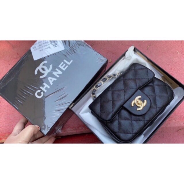 Chanel classic mini 7" อะไหล่ทอง มาพร้อมกล่อง+ใบเสร็จ