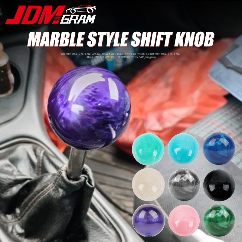 JDMGRAM คริสตัลรถเกียร์ KNOB อัตโนมัติอัตโนมัติ Universal Auto Sport PUSH Down 55 มม.สติ๊ก Shifter LEVER Cloud Ball อุปกรณ์ตกแต่งภายในรถยนต์