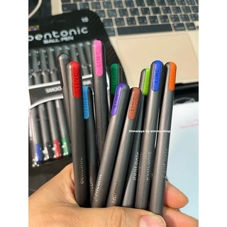 Pentonic ปากกาลูกลื่นกันน้ำ ปากกาอินเดีย ปากกา10สี กันน้ำ