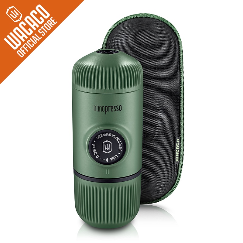เครื่องชงเอสเปรสโซ่แบบพกพา Wacaco Nanopresso Portable Espresso Coffee Maker,New Colorful Nanopresso +Case, Upgrade Version of Minipresso, 18 Bar Pressure, ใช้งานร่วมกับกาแฟบด  เหมาะสำหรับการไปออกแคมป์เป็นอย่างมาก