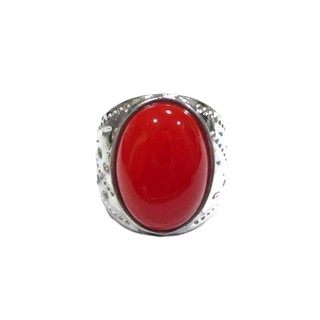 TANITTgems แหวนอาเกตแท้สำหรับผู้ชาย - Red#965